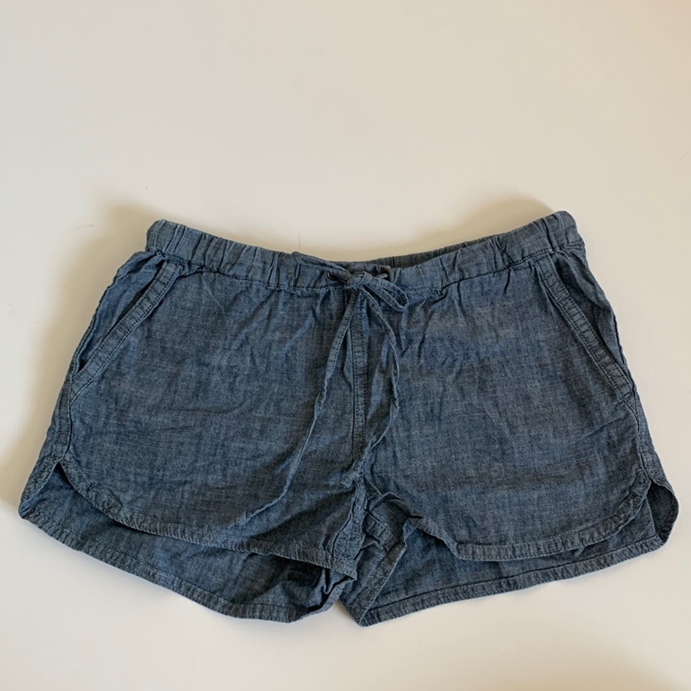 J Crew Chambray Short | Tie-waist